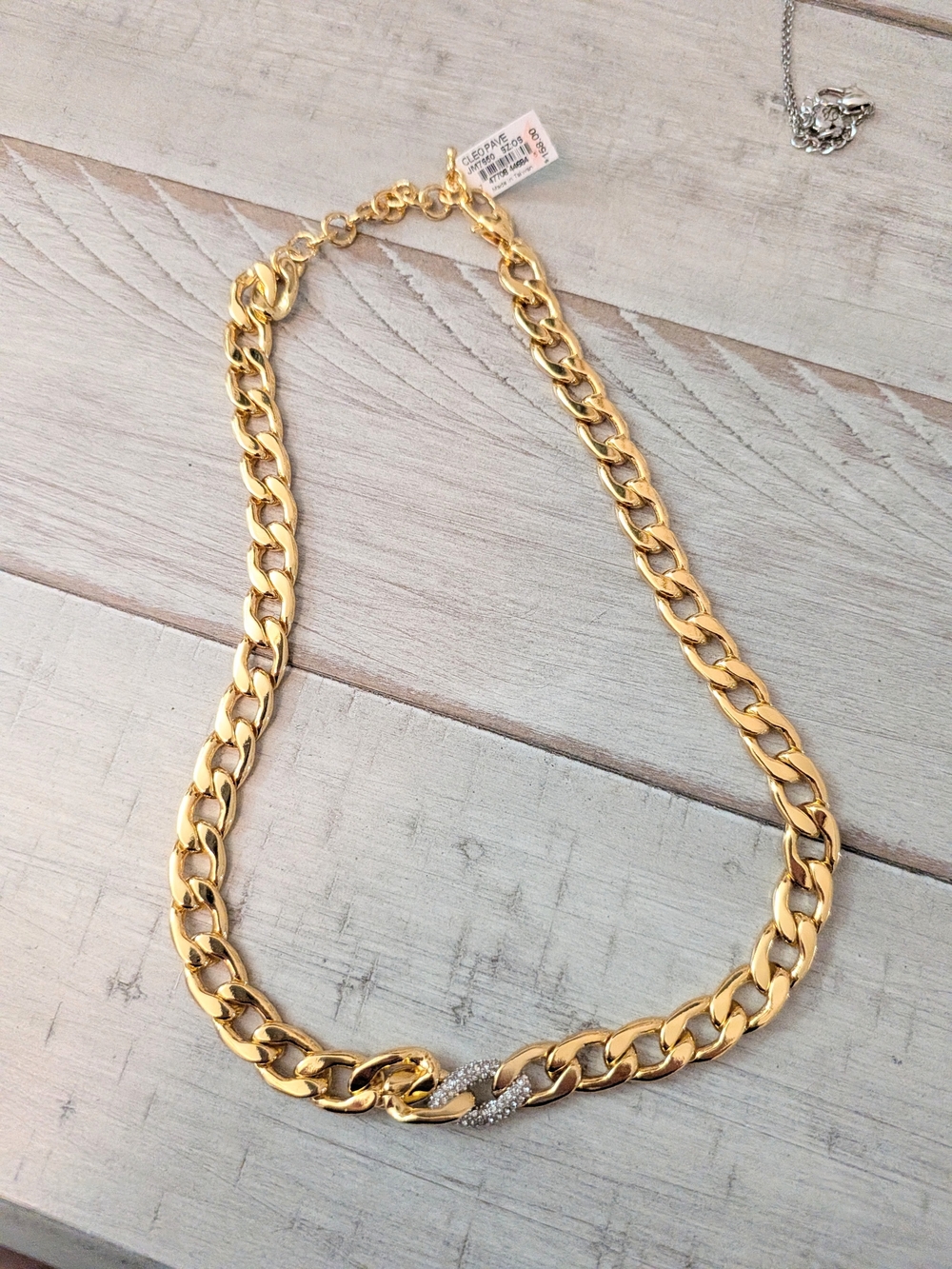 Brighton Cleo Pave Link Gold Necklace